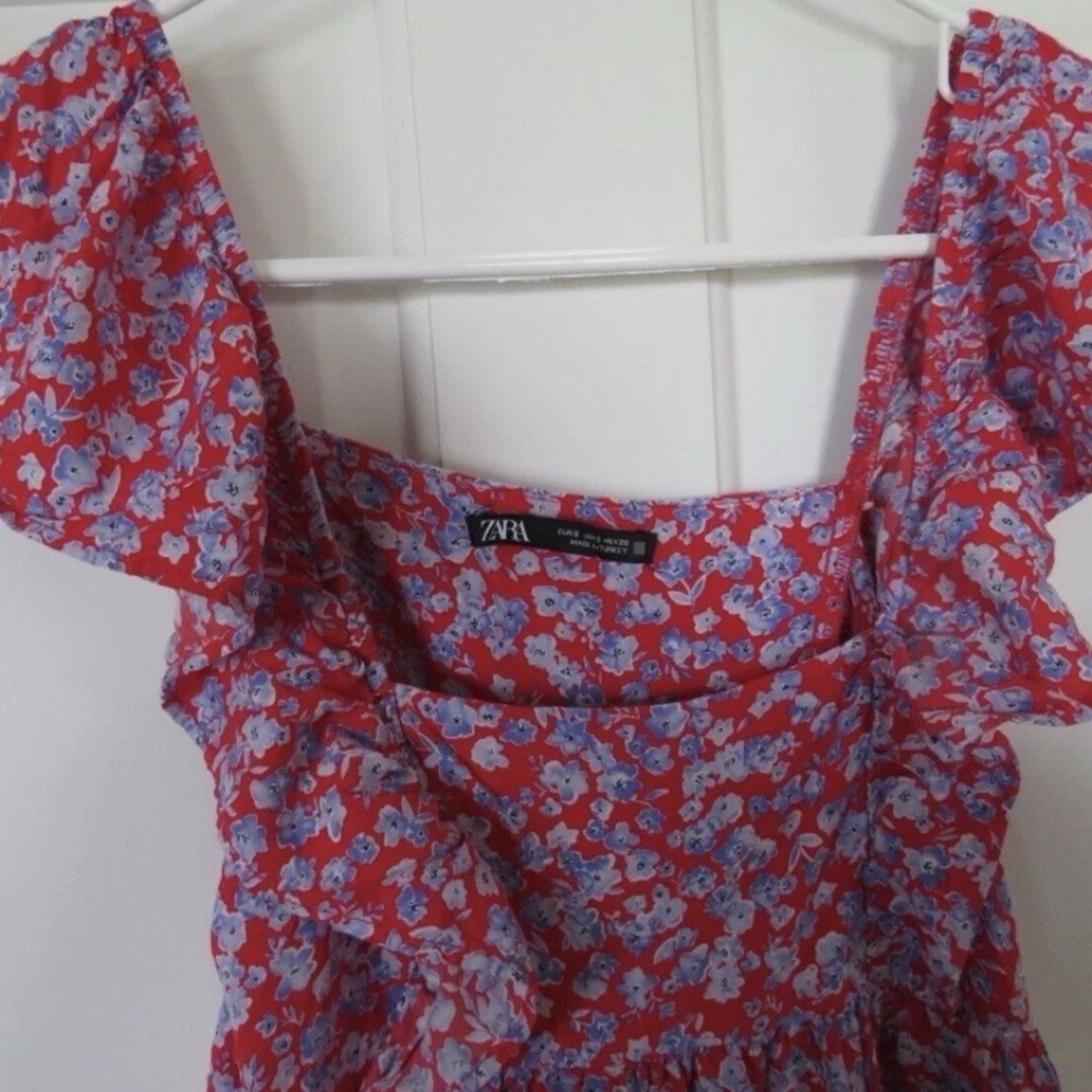 Zara Red and White Smocked Sundress - Picture 2 of 4